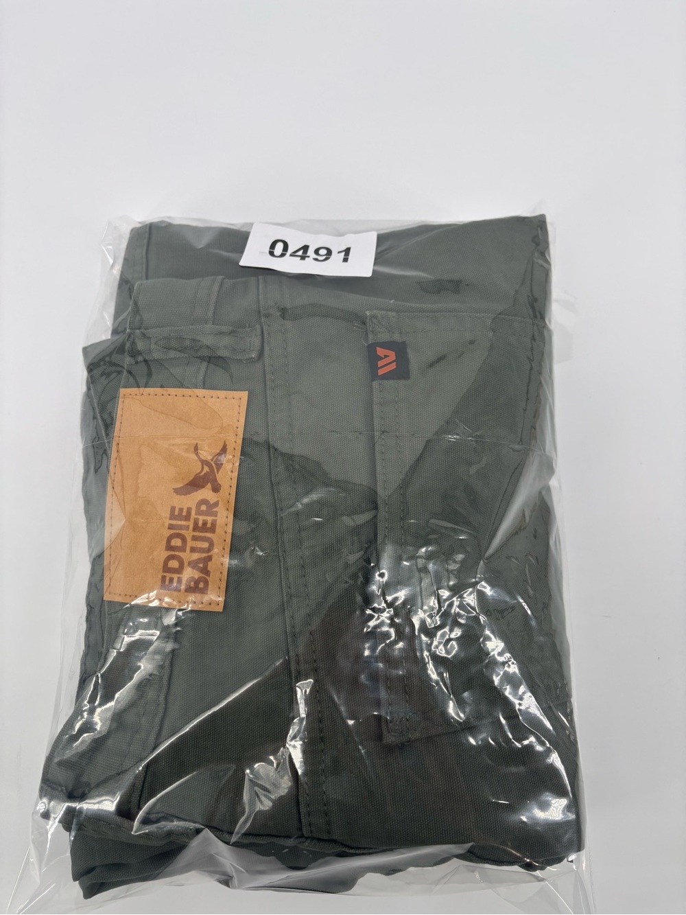 Eddie Bauer Mens Canvas Utility Pants 34x30 Green Stretch Workwear Outdoor Chino - Picture 14 of 14
